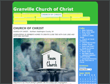 Tablet Screenshot of granvillenychurchofchrist.org